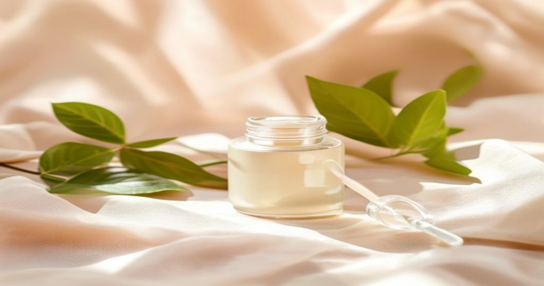 Best moisturizer for mature skin with retinol and hyaluronic acid products displayed in soft natural light