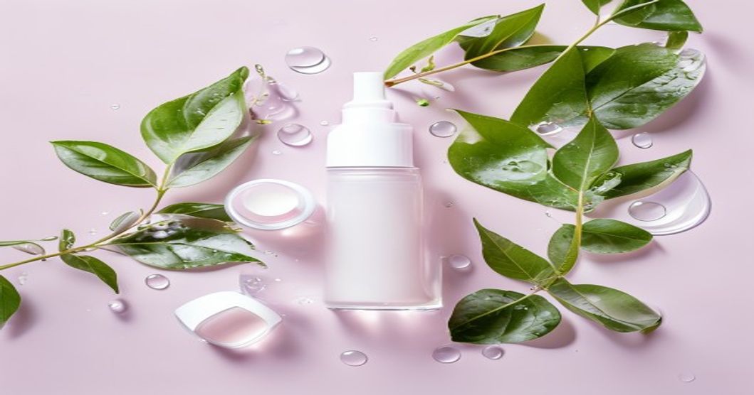 Best lightweight moisturizer for oily skin with niacinamide products displayed in a soft pastel beauty flatlay with botanical elements