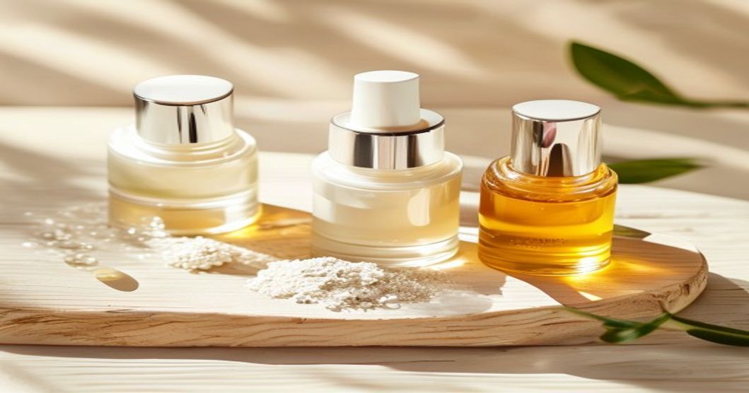 Healing ingredients for post-procedure skin: squalane, centella asiatica, and barrier-repair moisturizers laid out for comparison