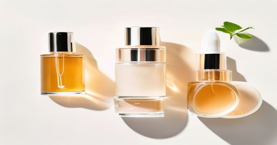Azelaic acid skincare products in different formulations compared side-by-side for texture and consistency